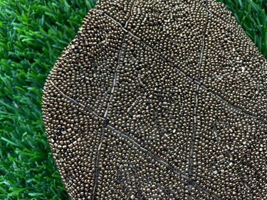 Midcentury Brown Beaded Clutch